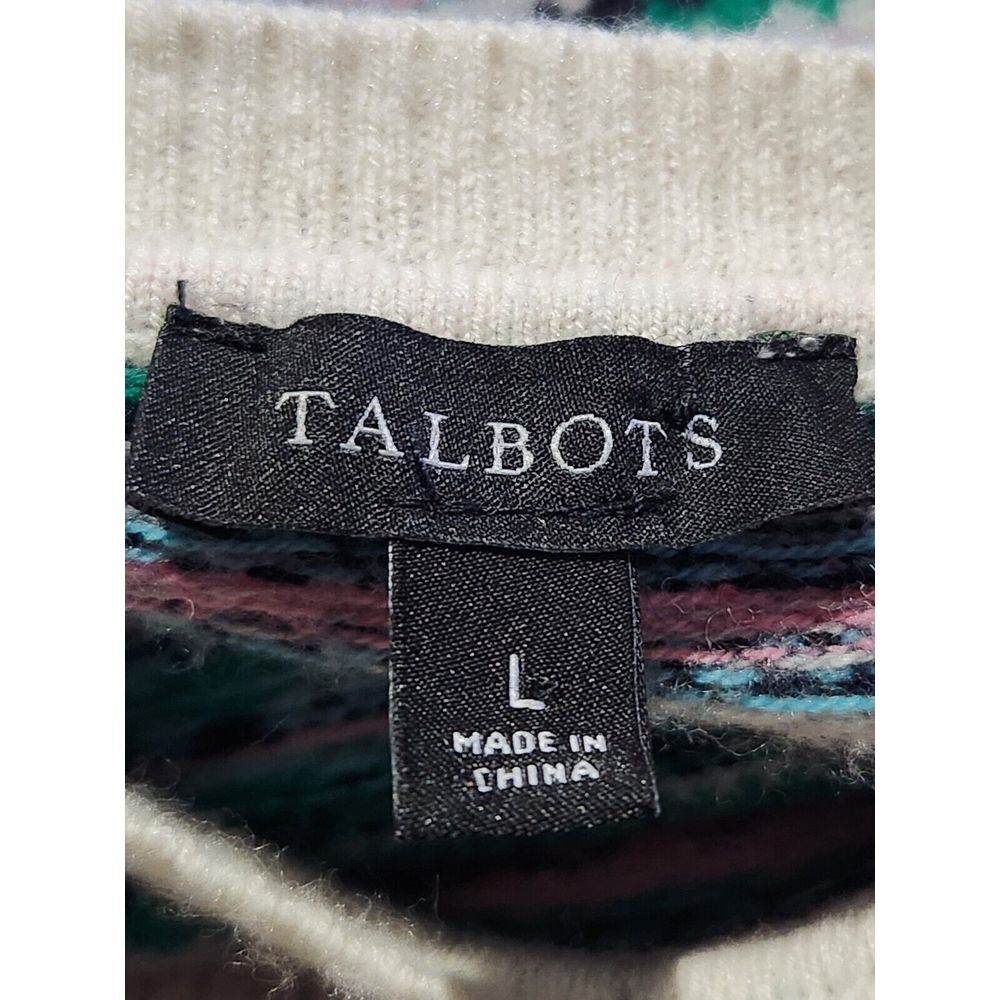 Talbots Women's Large Fair Isle Pattern Classic W… - image 5